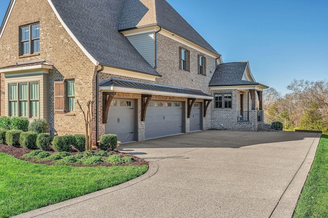 view of front of house featuring a garage