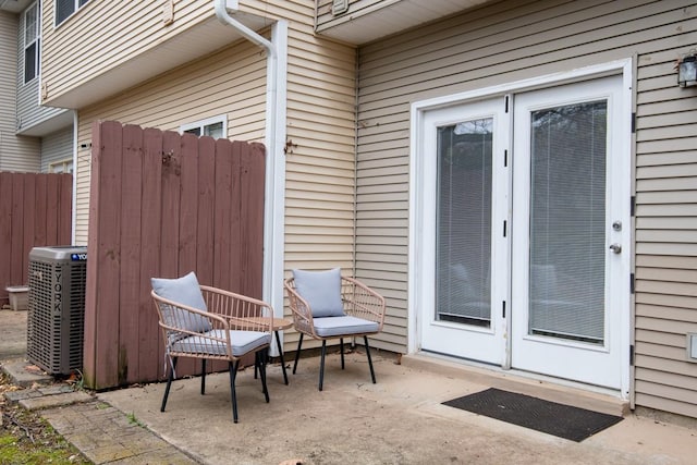 view of patio with central air condition unit