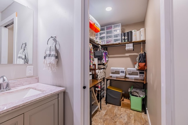 bathroom featuring vanity