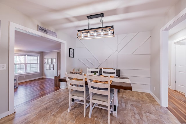 view of dining space