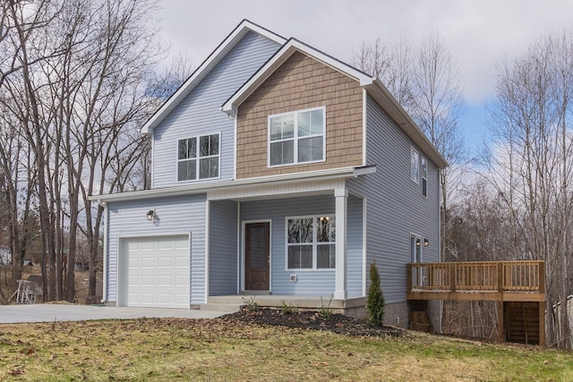 front facade featuring a garage