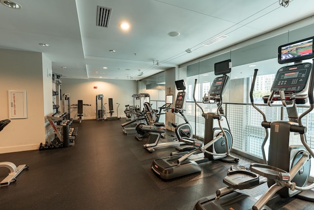 view of exercise room