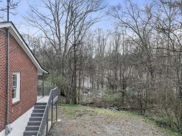 view of yard featuring a deck