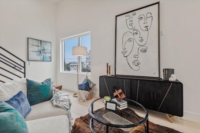 living room featuring hardwood / wood-style floors