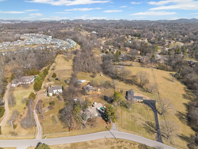 aerial view featuring a mountain view