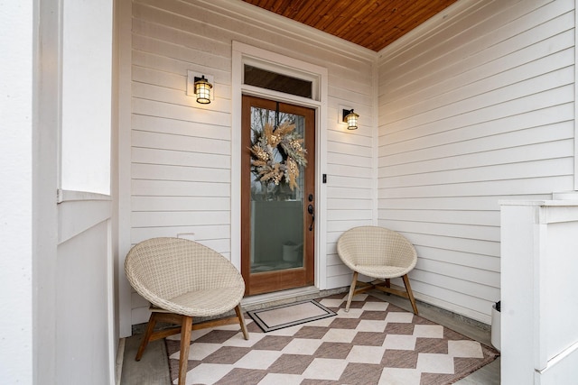 property entrance featuring covered porch