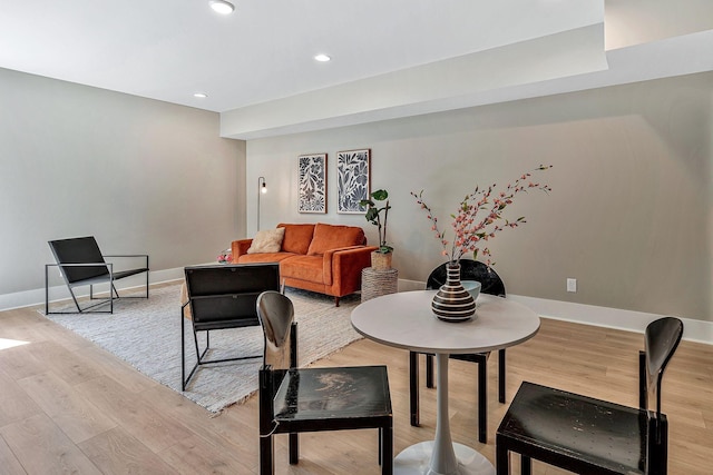 dining area featuring light hardwood / wood-style floors