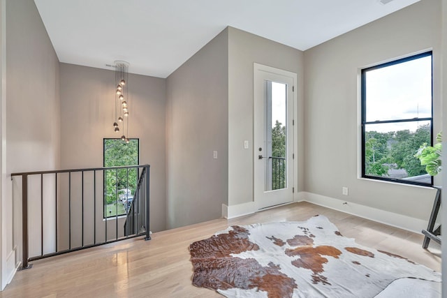 entrance foyer featuring light hardwood / wood-style flooring