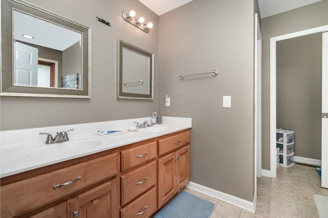 bathroom with vanity