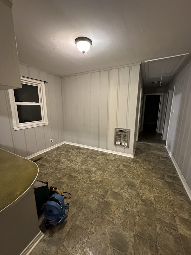 empty room with heating unit