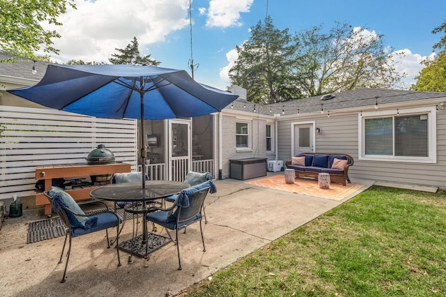 view of patio / terrace featuring outdoor lounge area