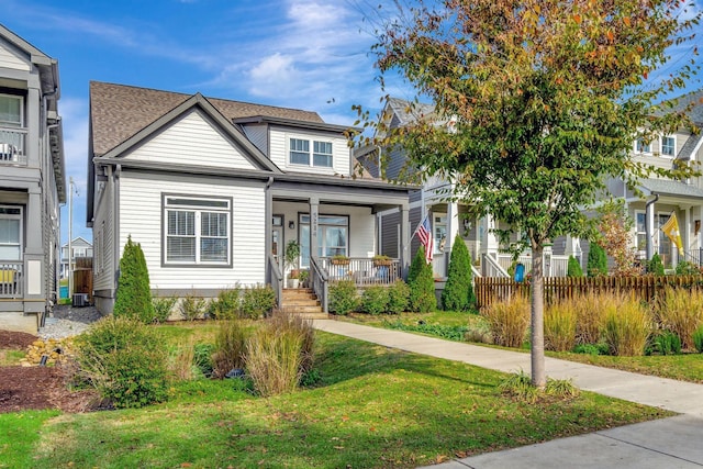 view of front of property with a porch