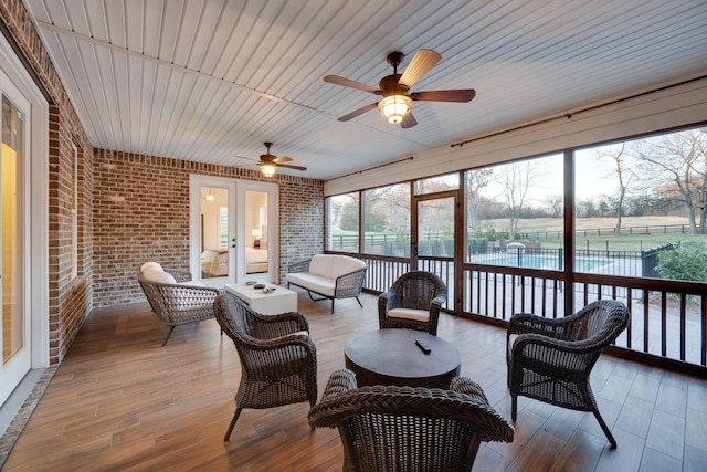 view of sunroom / solarium