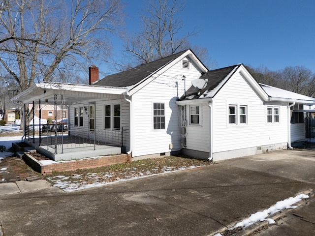 view of front of home with a porch