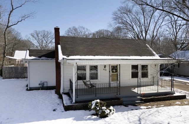 view of front of house with a porch