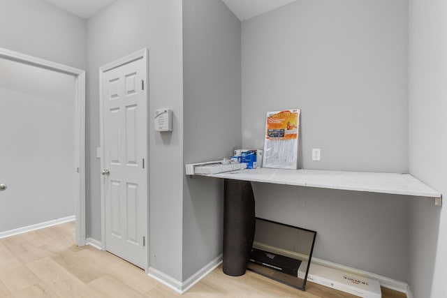 office featuring light wood-type flooring