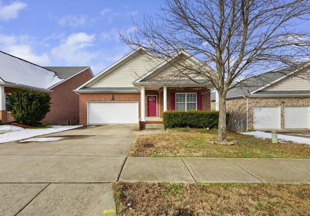 view of front of house featuring a garage