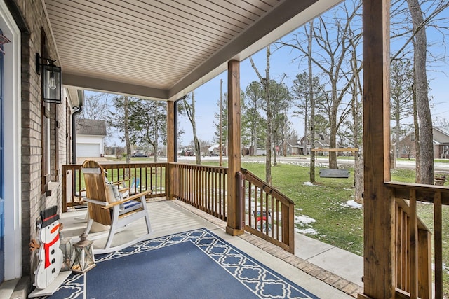 exterior space with covered porch