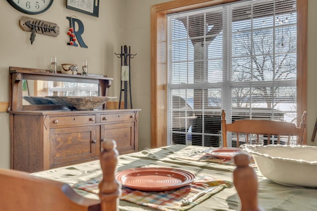 view of dining area