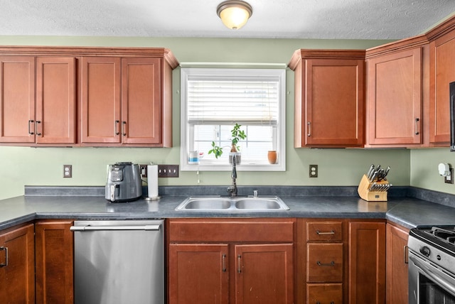 kitchen with sink and stainless steel appliances