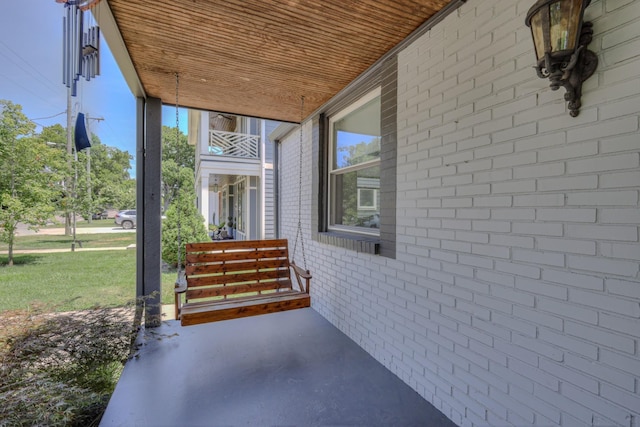 view of patio / terrace featuring a balcony