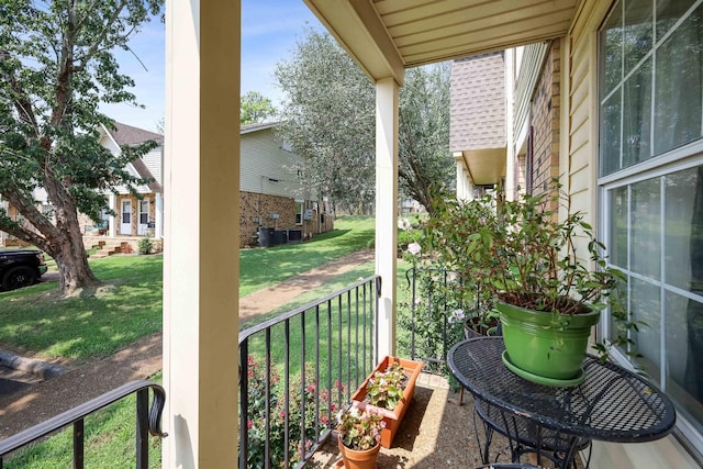 balcony with covered porch