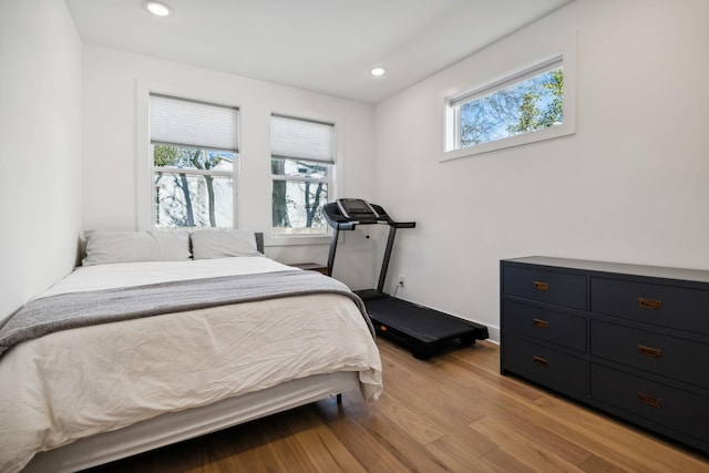 bedroom featuring light hardwood / wood-style flooring