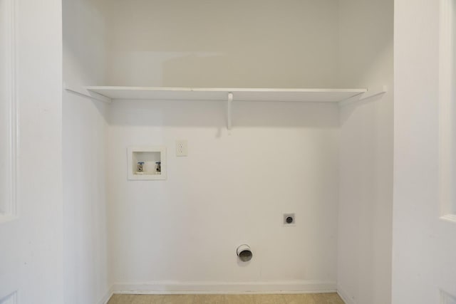 laundry room with hookup for an electric dryer and washer hookup