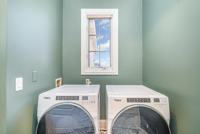 laundry area with washer and clothes dryer