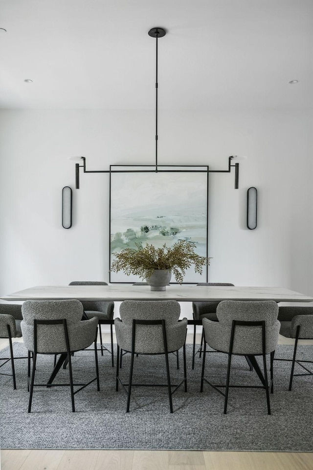 dining room featuring light wood-type flooring