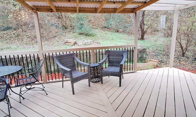 view of wooden terrace