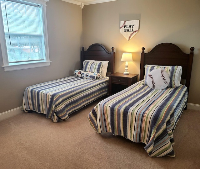 bedroom with carpet floors