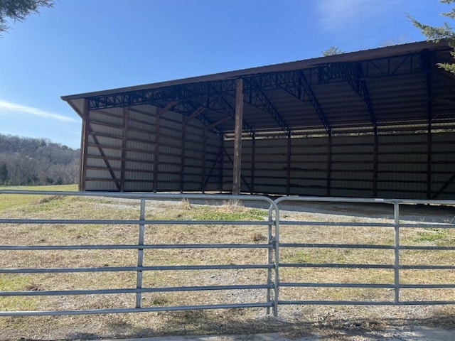 view of horse barn