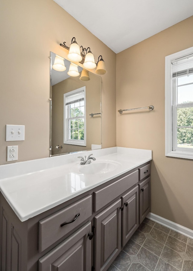 bathroom featuring vanity