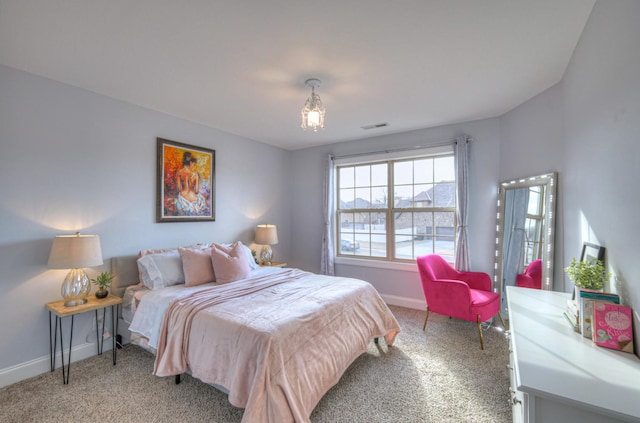 view of carpeted bedroom