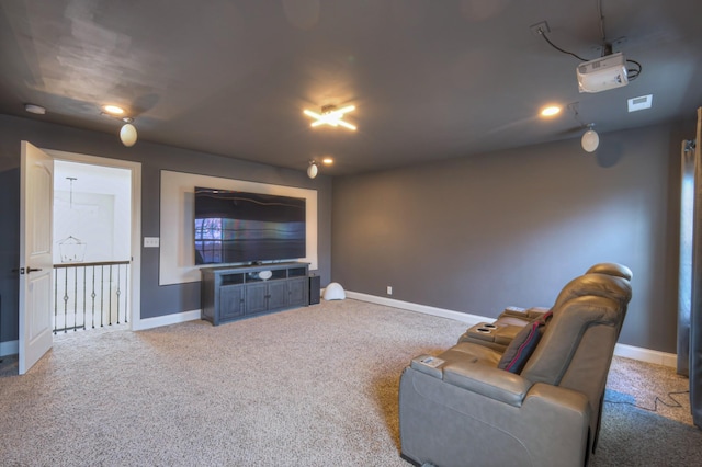 living room featuring carpet