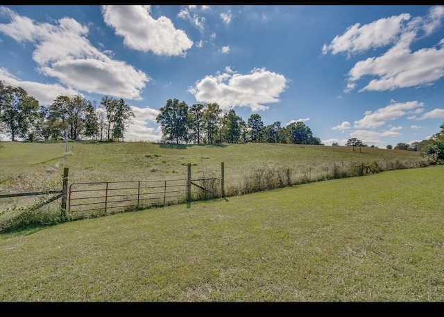 view of yard featuring a rural view