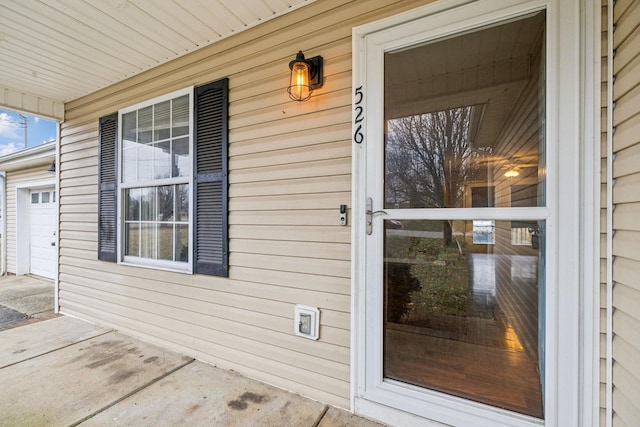 entrance to property with a porch