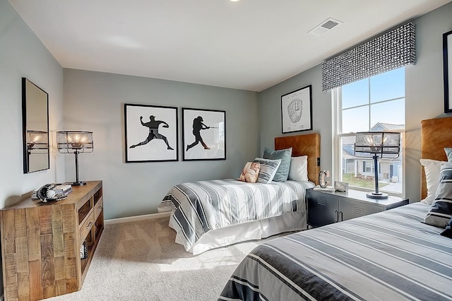 view of carpeted bedroom