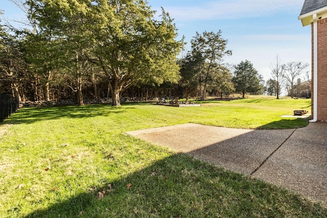 view of yard featuring a patio area