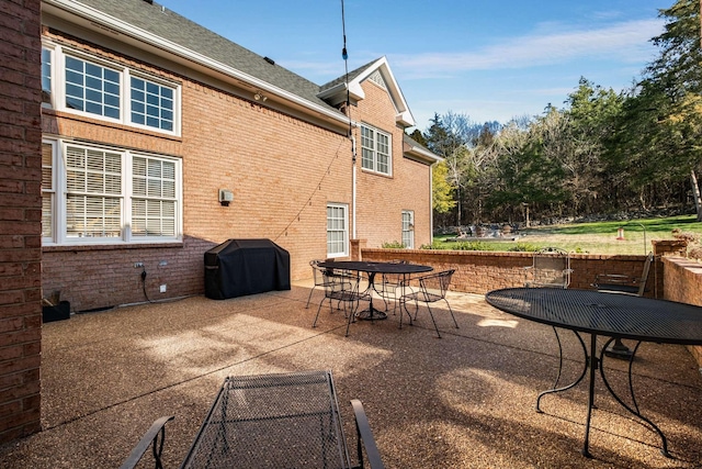 view of patio with grilling area