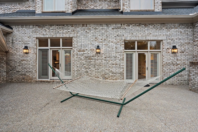 exterior space featuring a patio area and french doors