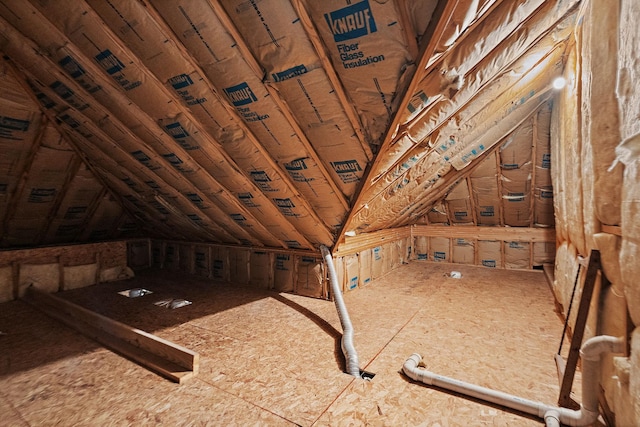 view of attic