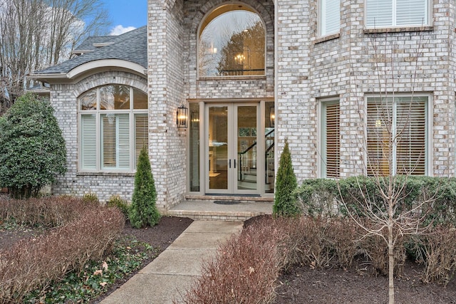 entrance to property with french doors