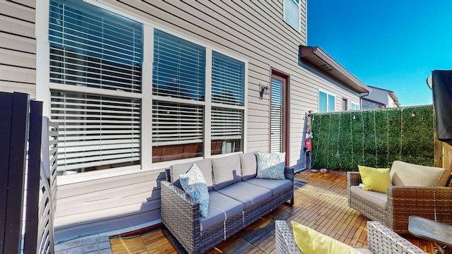 view of patio / terrace with an outdoor hangout area