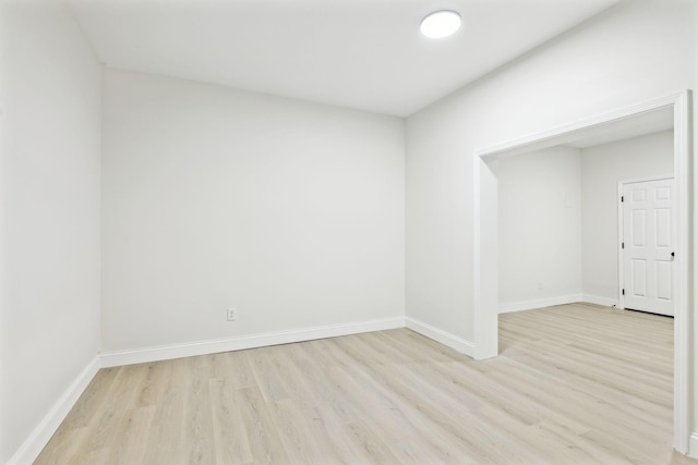 empty room featuring light wood-type flooring