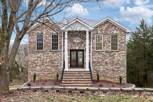 view of front of home featuring french doors