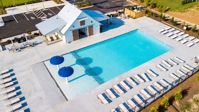 view of pool with a patio area