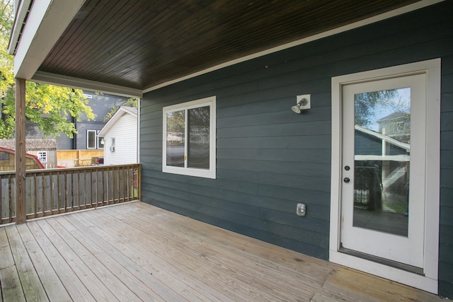 view of wooden deck