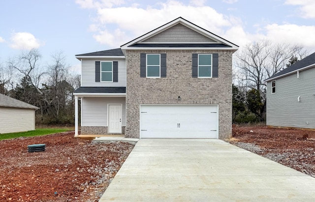 view of front of house featuring a garage